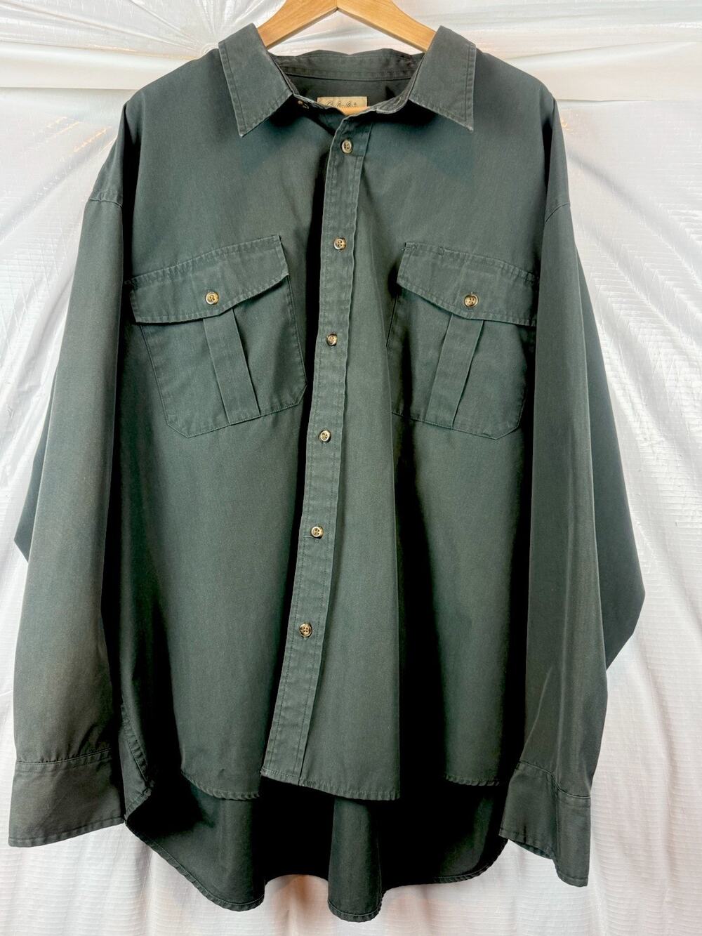 Cabela's Heavyweight Canvas Button Shirt Men’s Green Outdoor Workwear Shacket